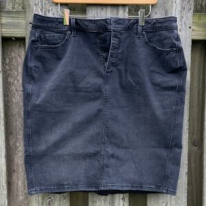 Lane Bryant Stretch Denim Button-Fly Skirt Women’s 14